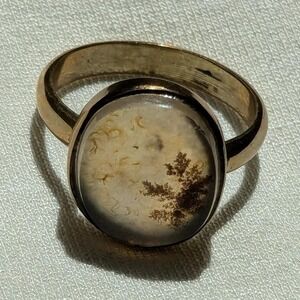 One-Of-A-Kind Handmade Scenic Inclusion Composite Artist Cabochon Ring